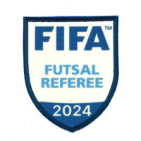 Parche bordado y textil FIFA FUTSAL REFEREE 2024 6cm x 7,5cm