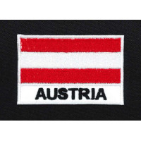 Embroidery patch FLAG AUSTRIA 7cm x 4,5cm