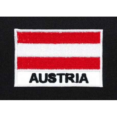 Patch embroidery and textile FLAG AUSTRIA 7CM x 5CM