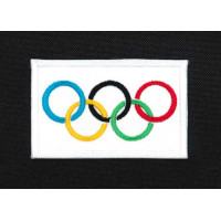 Embroidery patch OLYMPIC HOOPS 6,5cm x 4cm