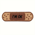 Patch embroidery I´M OK 10cm x 3cm