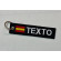 Llavero tags bordado personalizado bandera 11cm x 2,5cm