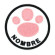 Embroidery Patch THE NAME OF YOUR PET fingerprint 6cm diameter