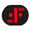 Embroidery patch V black 5cm x 3,75cm