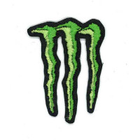 Patch embroidery MONSTER ENERGY WHITE 6CMx8CM