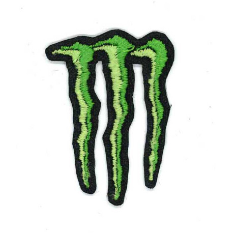 Patch embroidery MONSTER ENERGY WHITE 6CMx8CM