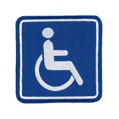 Embroidery patch DISABLED / HANDICAPPED 9cm x 9cm