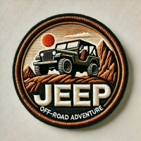 Patch embroidery JEEP 8,5cm