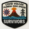 Embroidery patch COVID VOLCÁN FILOMENA DANA APAGÓN 8,5cm x 8,5cm