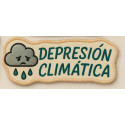 Embroidery patch DEPRESIÓN CLIMÁTICA 9cm x 3cm