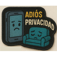 Embroidery patch ADÍOS PRIVACIDAD 9cm x 6cm