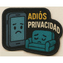 Embroidery patch ADÍOS PRIVACIDAD 9cm x 6cm