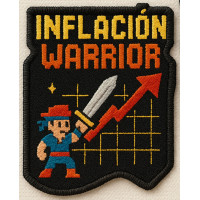Parche bordado INFLACIÓN WARRIOR 5cm x 8cm