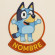 Embroidery patch BLUEY YOUR TEXT 7,5cm x 8,5cm
