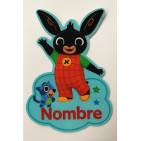 Embroidery patch BING YOUR NAME 7cm x 8,5cm