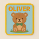 Embroidery patch BEAR YOUR TEXT 8cm 