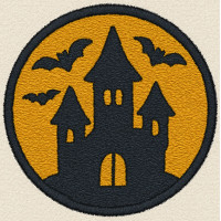 Parche bordado CASTLE HALOWEEN 8cm