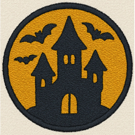 Parche bordado CASTLE HALOWEEN 8cm