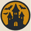Parche bordado CASTILLO HALOWEEN 8cm
