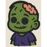 Parche bordado ZOMBI HALOWEEN 5cm x 9cm