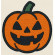 Parche bordado CALABAZA HALOWEEN 8cm