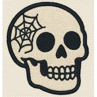 Parche bordado CALAVERA HALOWEEN 8cm x 8cm