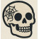 Parche bordado CALAVERA HALOWEEN 8cm x 8cm