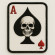 Parche bordado SKULL SPADES 5cm x 7cm