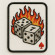 embroidery patch CARD DICE 5cm x 7cm