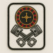 embroidery patch RESPECT FEW FEAR NONE 5cm x 7cm