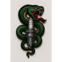 Parche bordado SERPIENTE BUJIA 12,5cm x 25cm