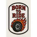 embroidery patch BORN TO RIDE 9cm x 4cm