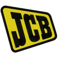 Embroidered patch JCB 10cm x 8cm