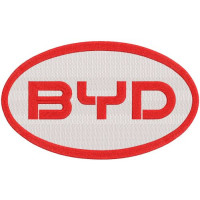Parche bordado BYD 10cm x 6cm