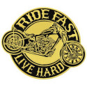 Parche bordado RIDE FAST 20cm x 18cm