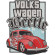 Embroidered patch Volkswagen beetle 11cm x 15cm