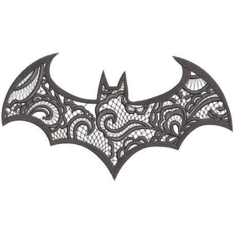 Parche bordado Batman lace 10cm x 5,5cm