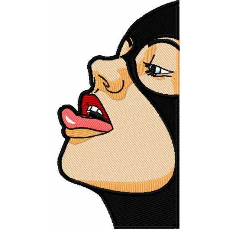 Embroidery patch Sexy catwoman 6cm x 11cm