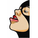 Embroidery patch Sexy catwoman 6cm x 11cm