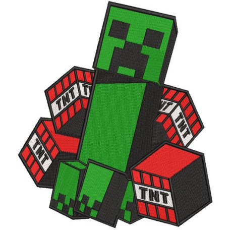 Embroidery patch TNT Creeper 8,5cm x 10cm