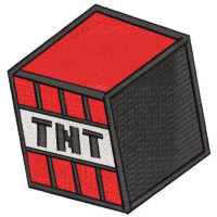 Parche bordado Minecraft TNT 7cm x 7cm