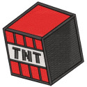Parche bordado Minecraft TNT 7cm x 7cm