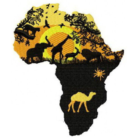 Embroidery patch AFRICA 1 10cm x 12cm