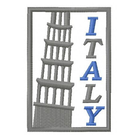 Parche bordado italia 5,5cm x 5cm