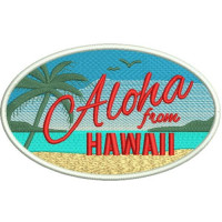 embroidery patch Hawaii 10cm x 6cm 