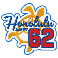 embroidery patch Honolulu 10cm x 9cm