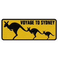 embroidery patch Sydney Australia 12cm x 4,5cm