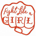 Parche bordado Fight Like a Girl 10cm x 10cm