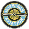 Embroidery patch Hot Wings Aviation 10cm