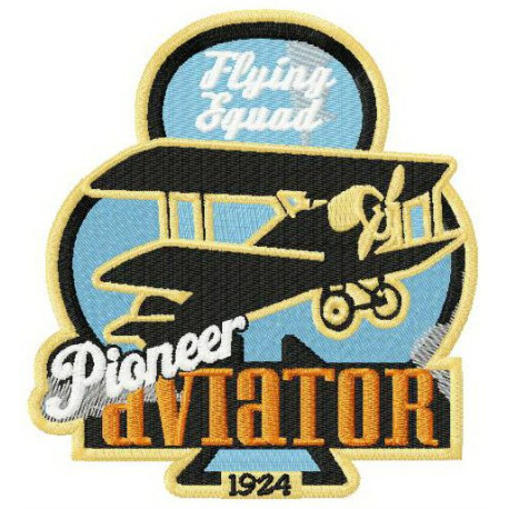 Parche bordado Pioneer Aviator 9cm x 10cm